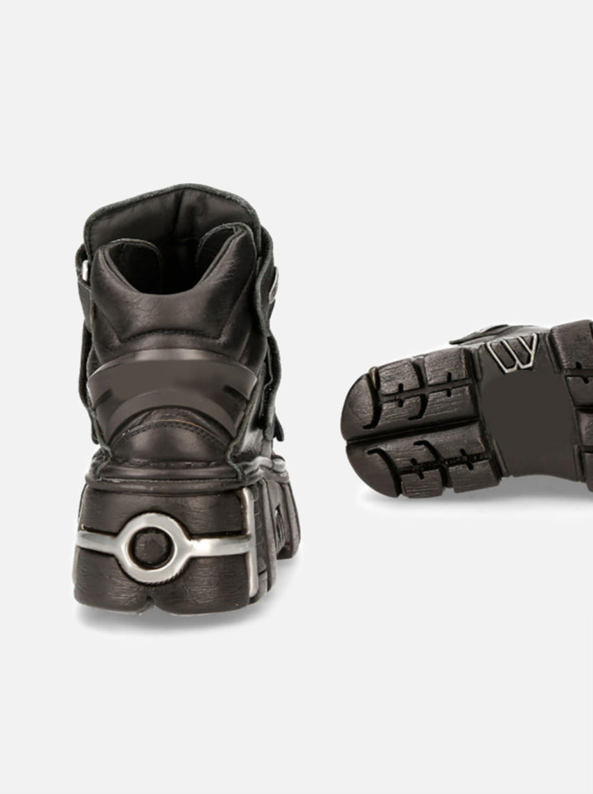 ソールメタルシューズスタイルパワーレザースニーカーパンク