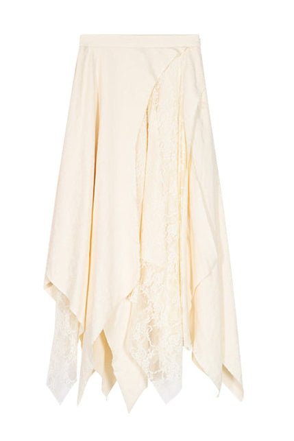 Wild Tea White + Fairy Long Irregular Top Skirt