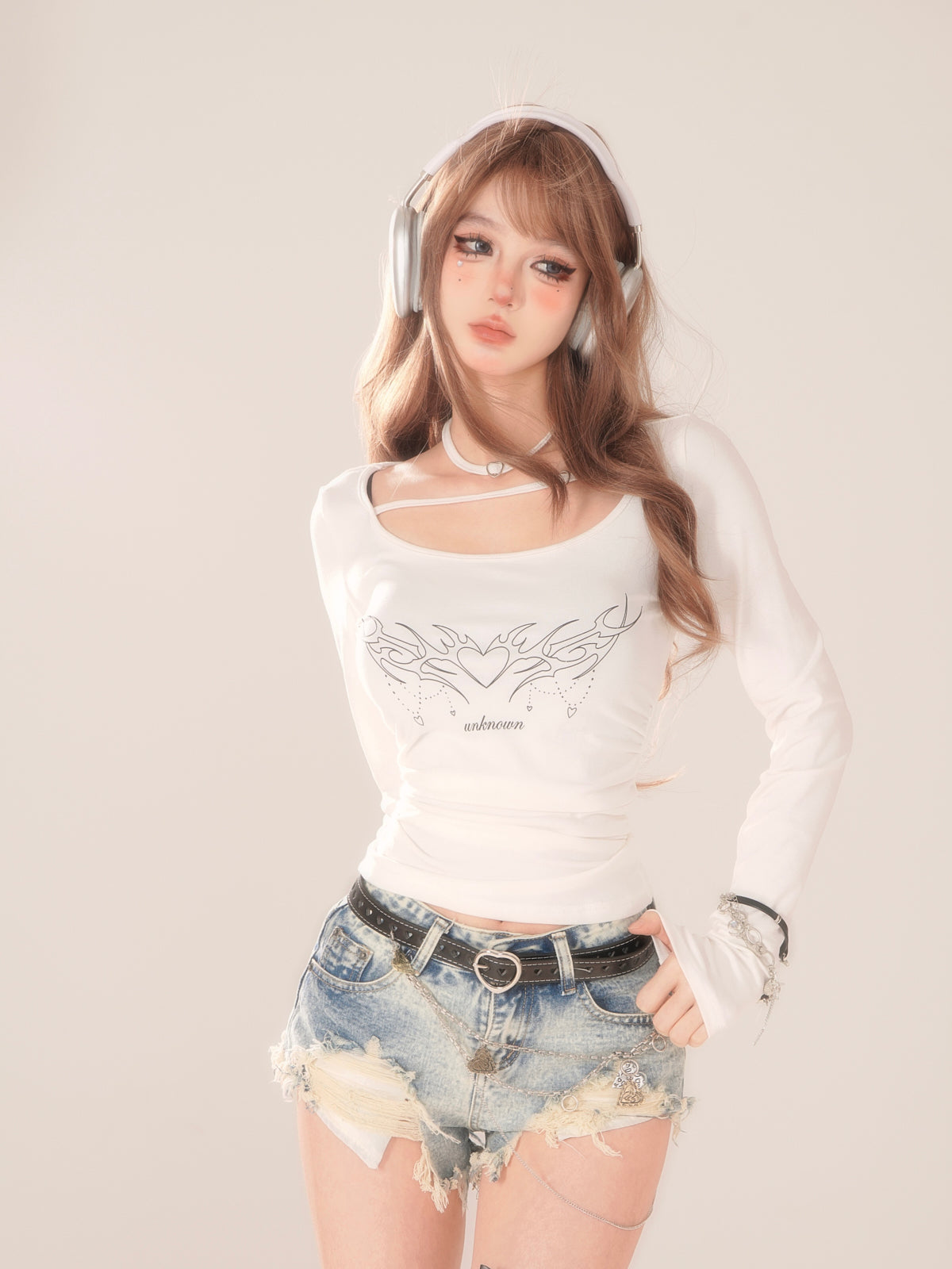 Slim Fire Heart Oberteile