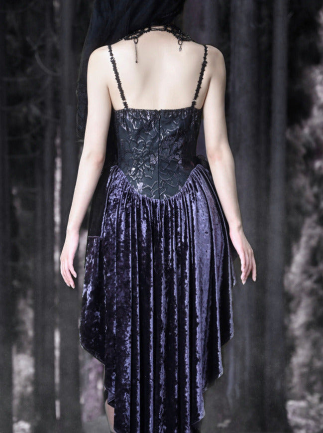 ゴシックレース ルナ サスペンダードレス トレーリングベルベット