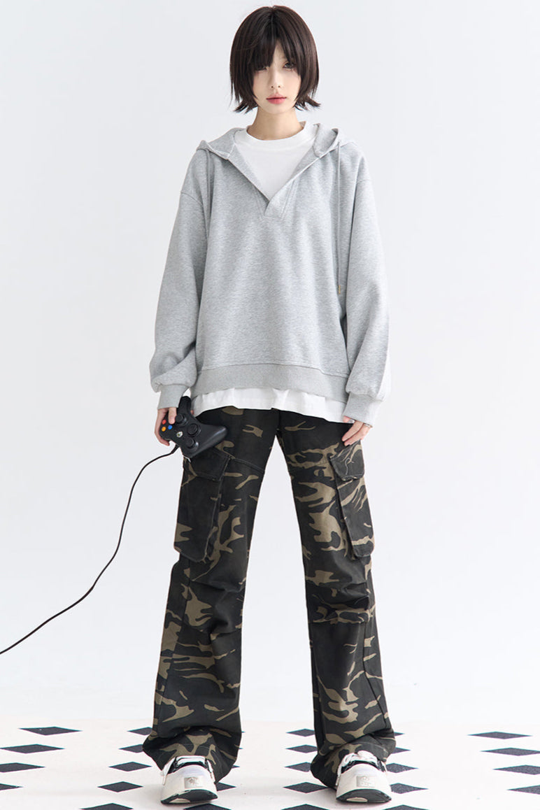 フィットパンツ 迷彩柄 リラックス