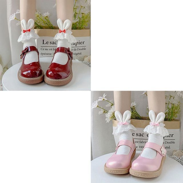 / 2er-Set Socken mit Hasenohren und Schleife