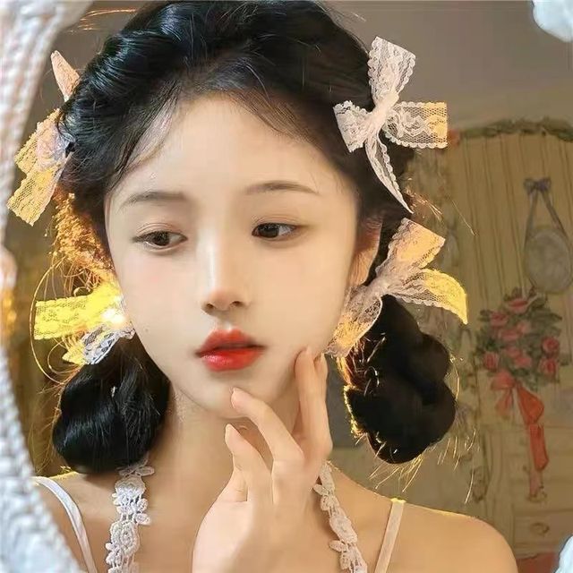 リボンヘアクリップ/セットレース