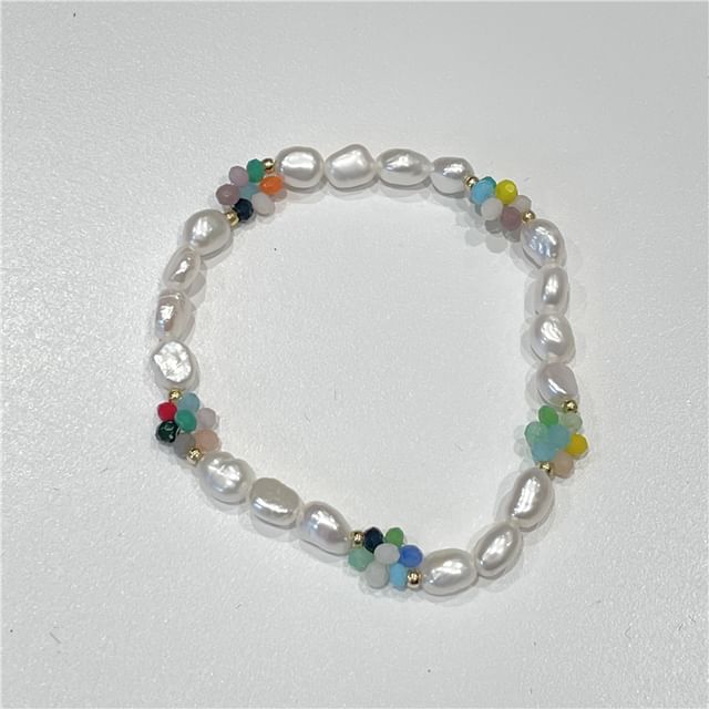 Pearl Silver Bead S925 Bracelet / Freshwater Sterling