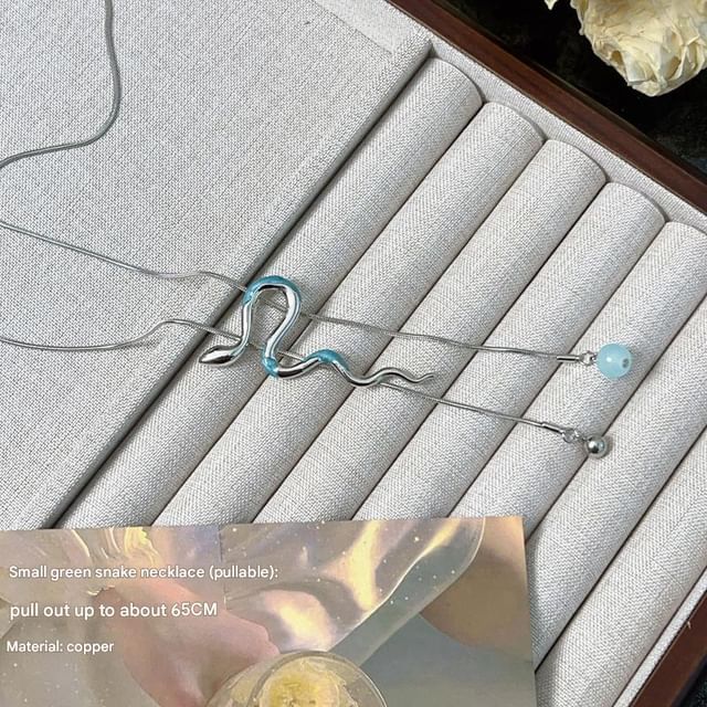 Necklace Lariat Snake Pendant Alloy