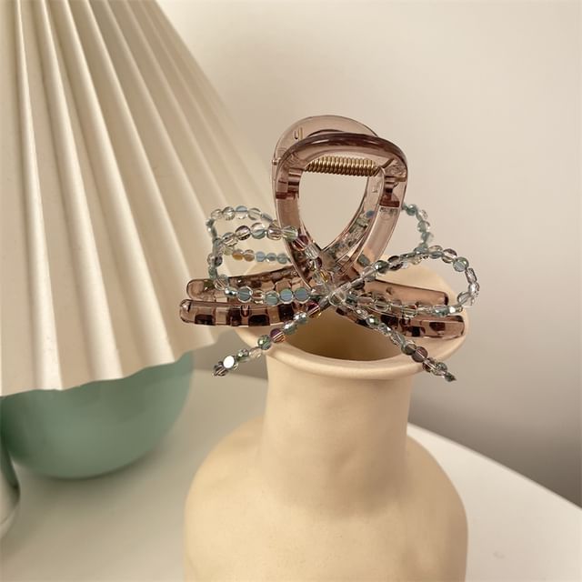 Claw Hair Acrylic Beaded Bow