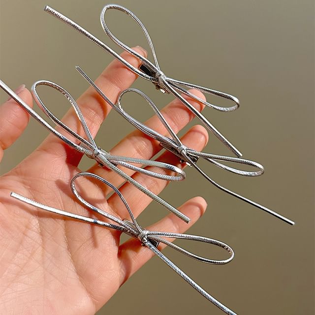 クリップヘアセット メタリックリボン