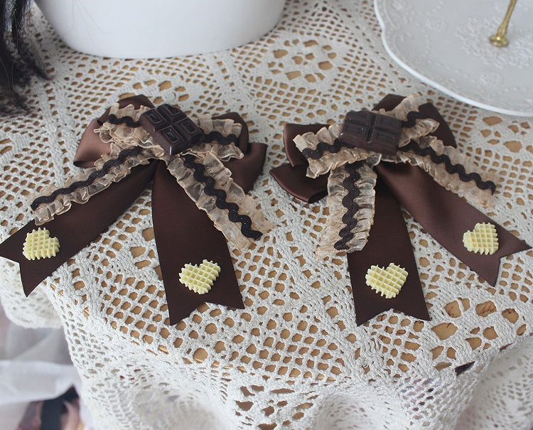 Clips Dessert Chocolate Hair Honeycomb Heart