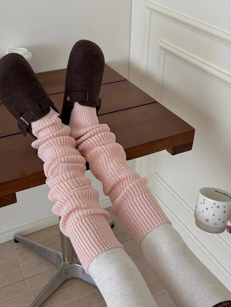 Ribbed 6 Leg Options Sweet (Multiple Knit Warmers Shades) Slouchy Color