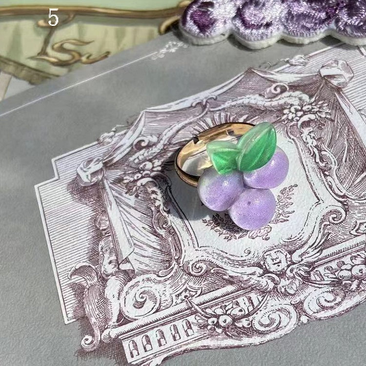 Optionen Ring Kirsche/Ananas/Wassermelone/Erdbeere/Trauben Dekoriert 5