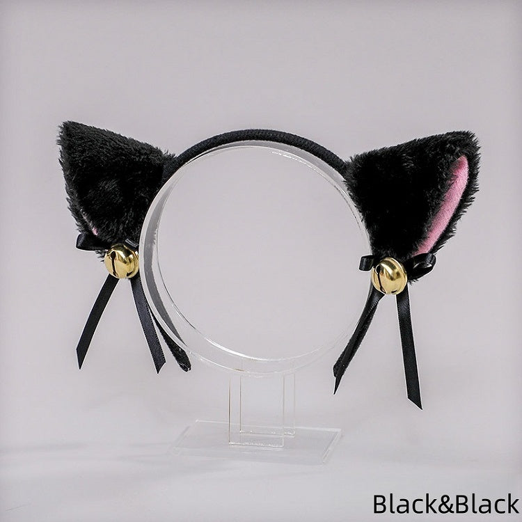 KC 7 Plush and Decorated Kitty Ear Bell Lolita Cute Colors Bow