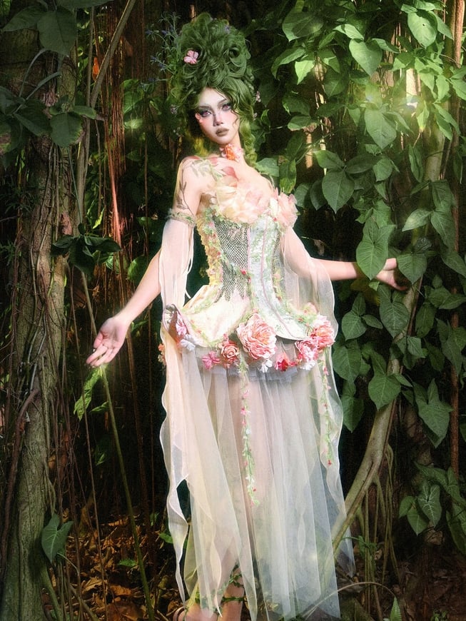 Sheer Hem Overlay Irregular Tulle