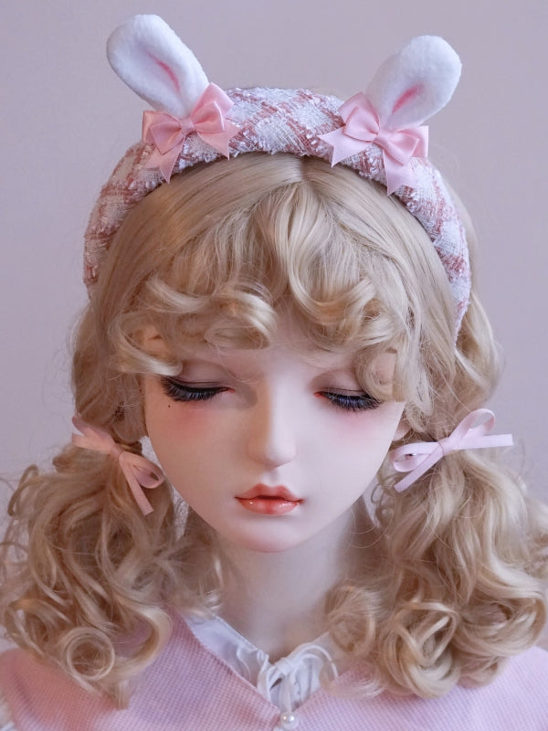 リボン耳KCバニーディテールピンク