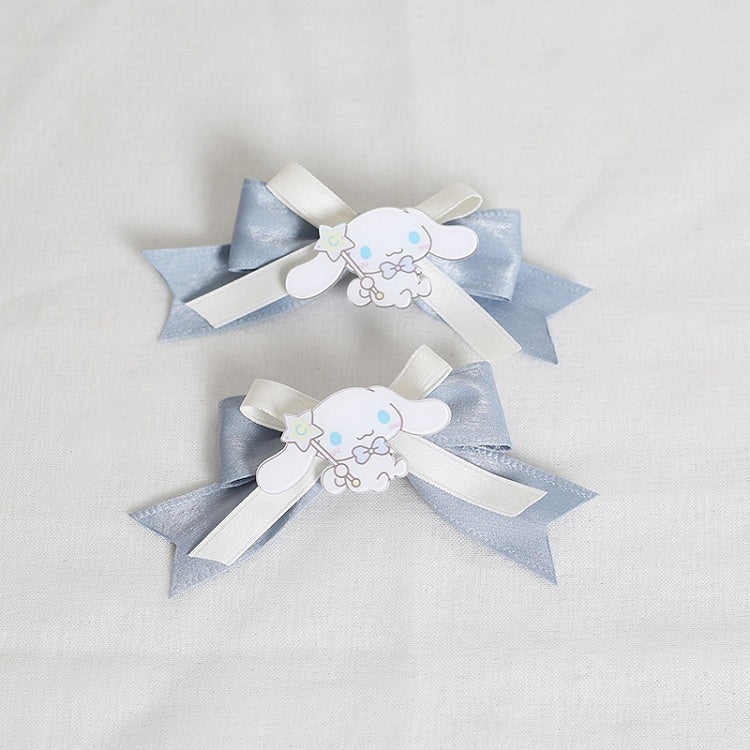 Pair Decorative Bowknot Puppy A Sweet Of Hairclips