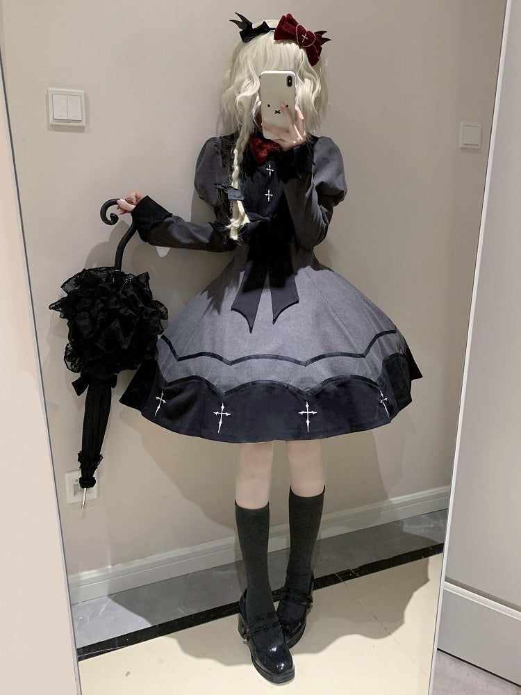 Bat Halloween Decorated Bowknots Wings and Black KC Red