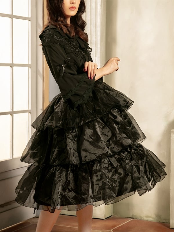 Lolita Length Fish-bone Petticoat White Adjustable