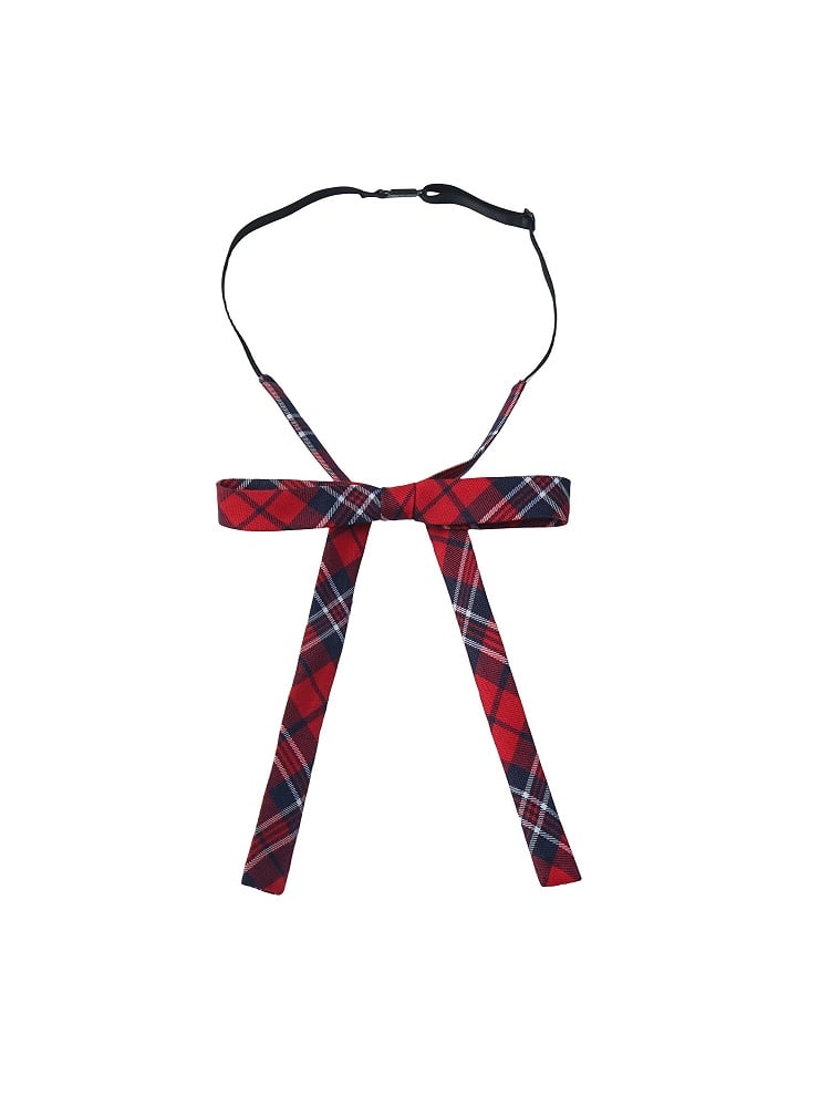Yellow / Red / Black & White Plaid Bow Tie - PINK SAVIOR