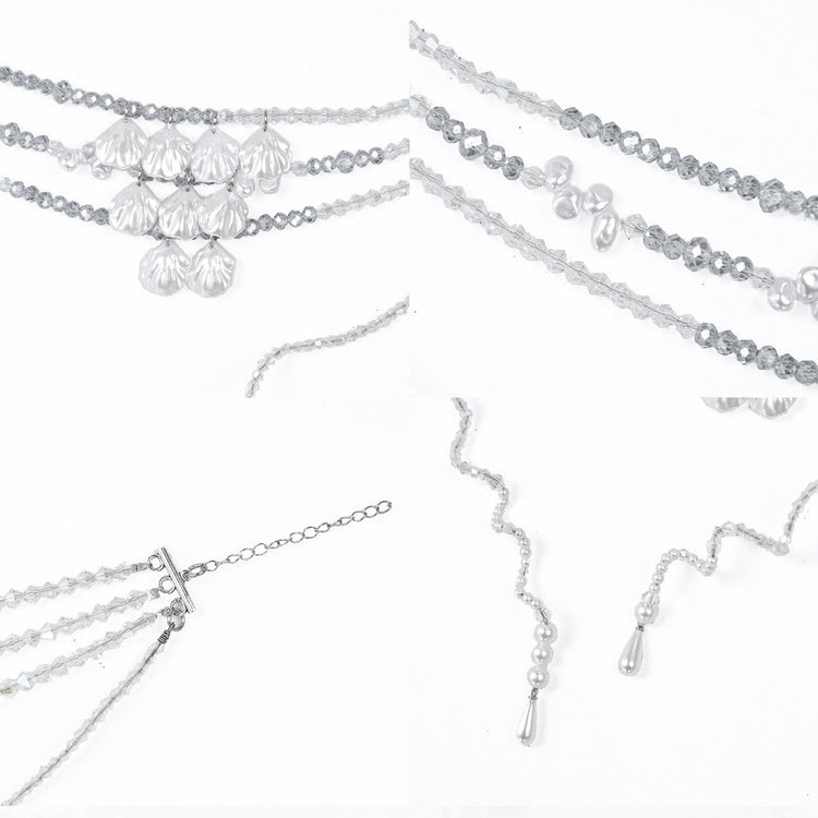 Layered Pendants Shell Fairy Beaded Necklace Sea Kei