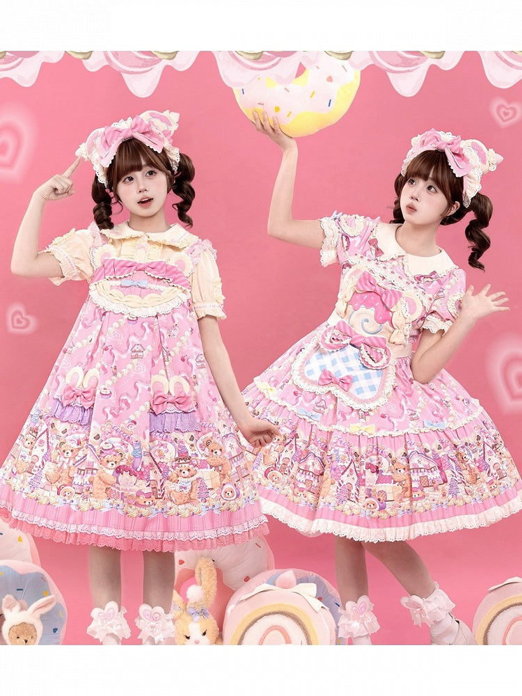 Kawaii Bear Cake Theme Lolita Hair Accessory - KC & Hairclips - Mewroco