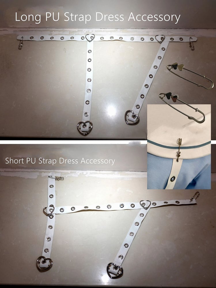 Kitty Light Bow Kaiwai Set Blaues JSK-Kleid Kurz geschnittenes Tenshi Lolita Sailor Striped Big Top Muster Ohren + - Kragen