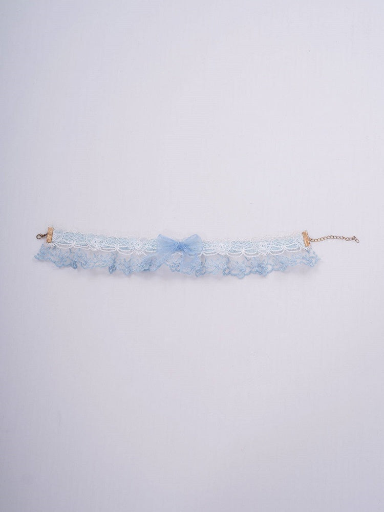 Blue/Pink Lace Sweet Lolita Choker - PG Lullaby