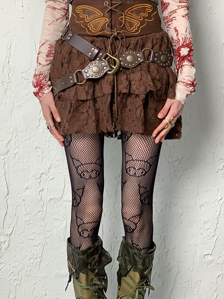 Design Tights Black Y2K Fishnet