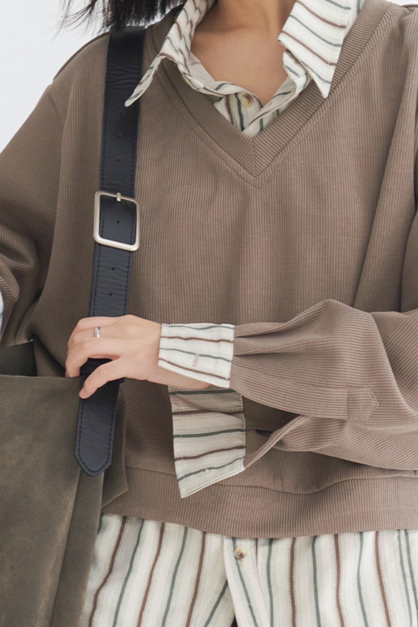 sweatshirt Loose style two-piece fit