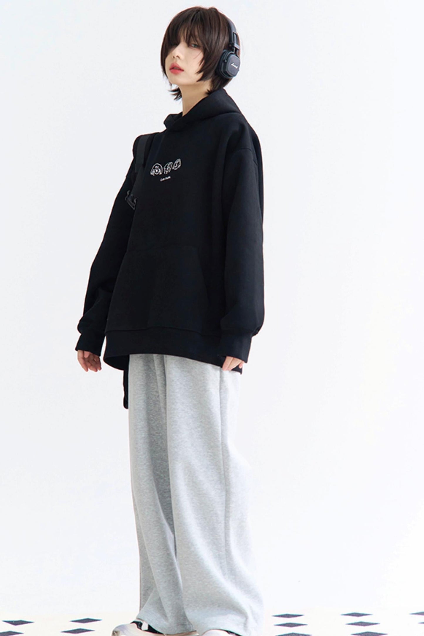 Hooded Print Puppy Sweatshirt