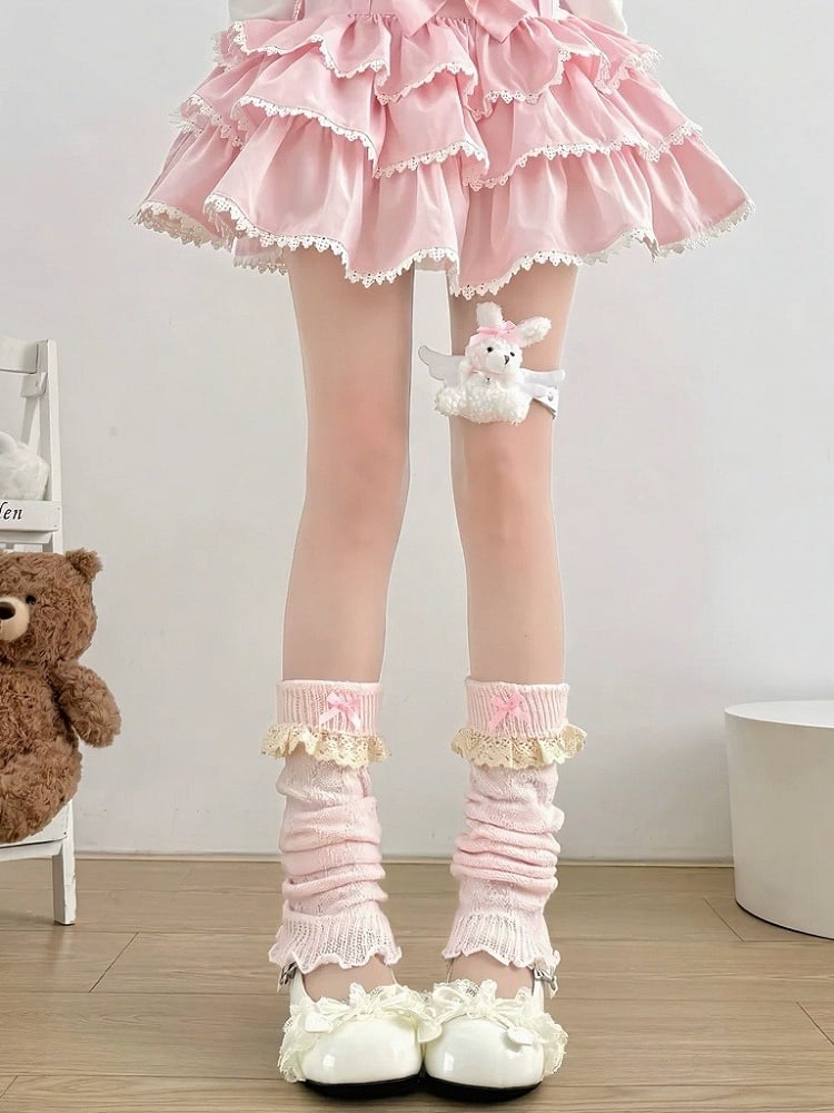 Bunny Wings with Garter Strap White