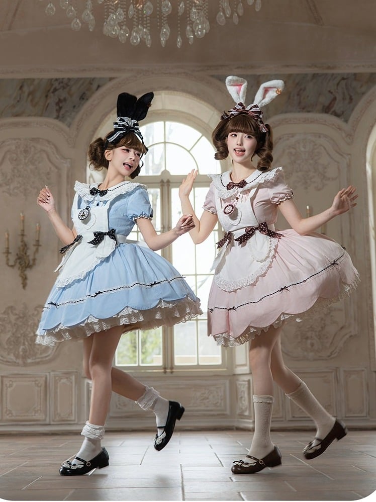 Alice in Wonderland Two-Piece Lolita Dress - Sheep Puff Atelier