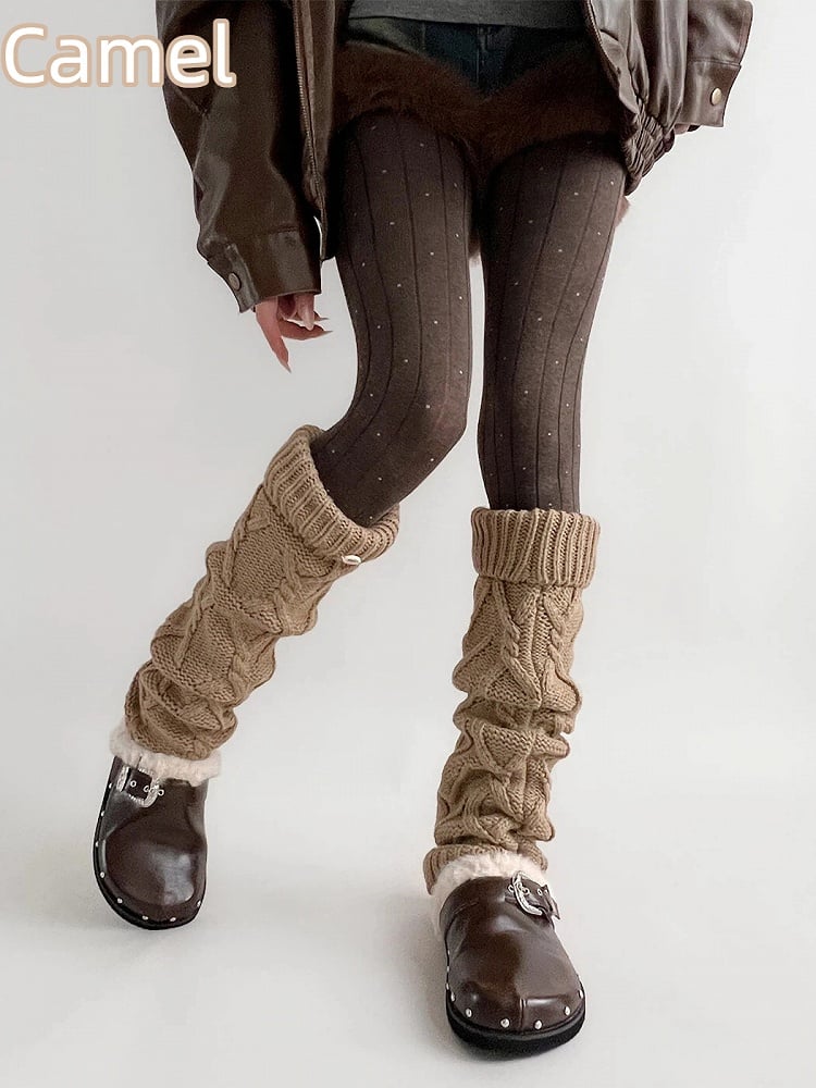 Cable Knit Warmers Leg Slouchy (5 Colors)