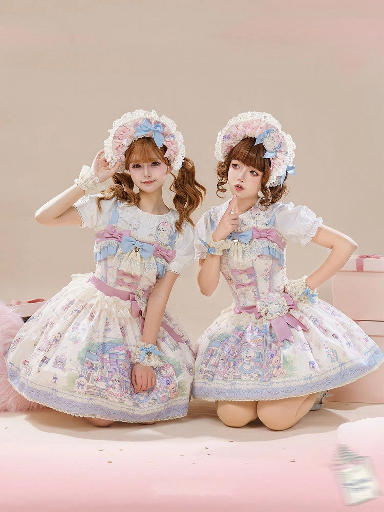 Cuffs Bowknot Wrist with Beige Blue