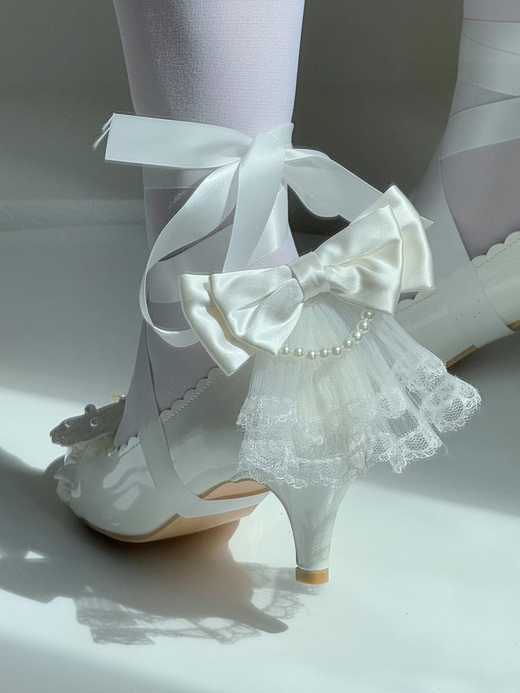 Shoe Charm Beaded Clips Lace with Details Options Bowknot Color Chain 4