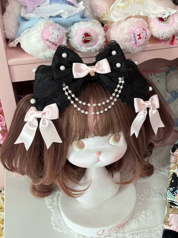 Charm Color Lace Trim Bowknot 4 Beaded KC Options