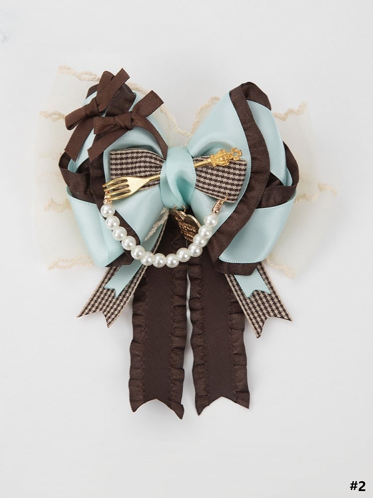 3 Bowknot Style Mint Options Sweet Tea Chocolate Party Lolita Green Hairclip