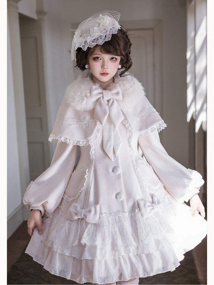 Detachable Plush Collar in White - Dream Magic Box
