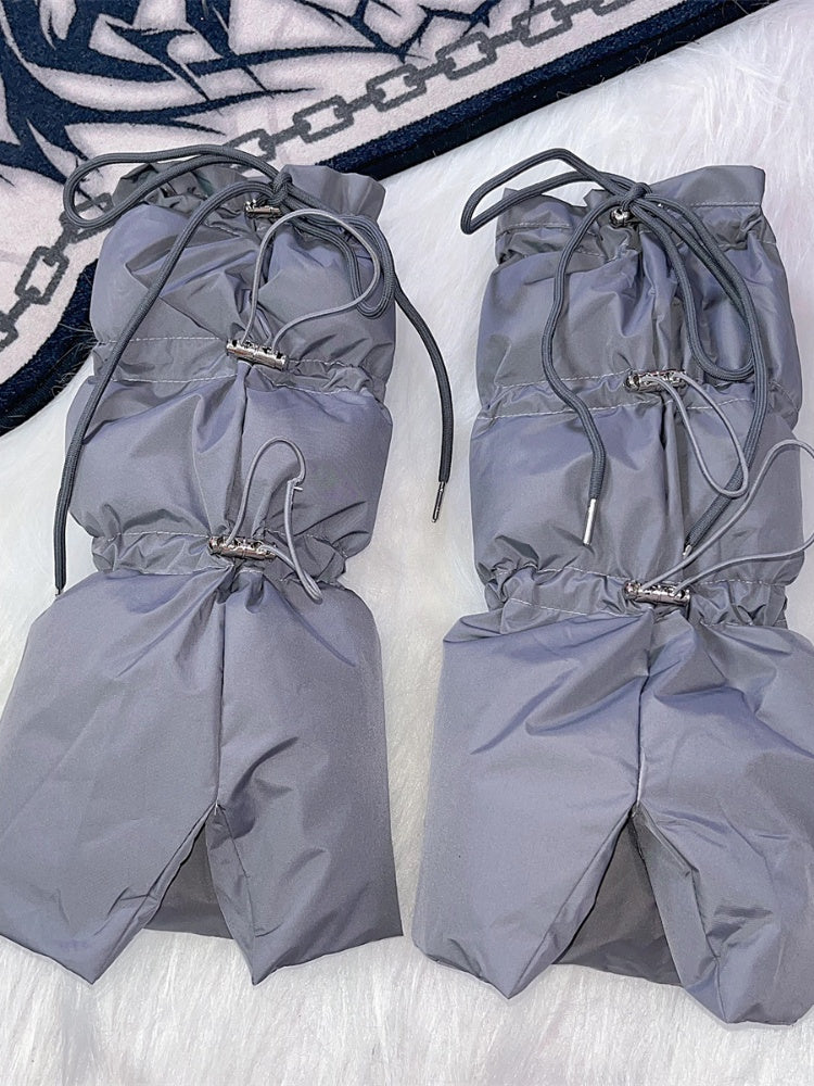 Y2K Lange Version Beinwärmer mit Kordelzug