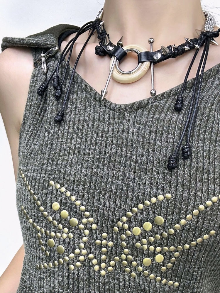 ウェイストランドパンク ブラックタッセルチョーカー