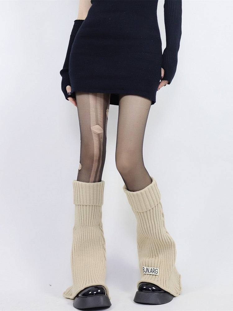 Fabric Warmers Mid-calf style 4 Knit Y2K Colors Leg