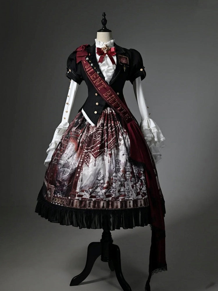 Dark Ribbon Red Blue Black /