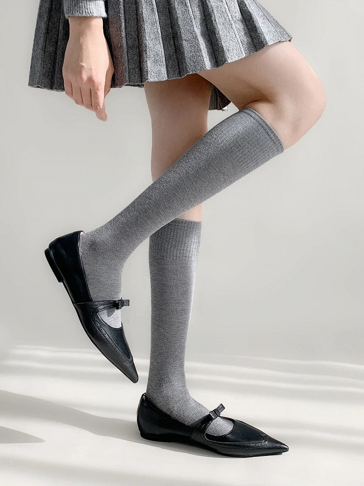 Knit Ribbed Stockings (5 Colors)