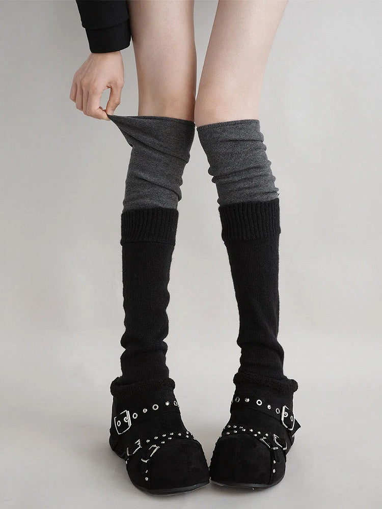 Warmers Knit (3 Two-Tone Slouchy Leg Colors)