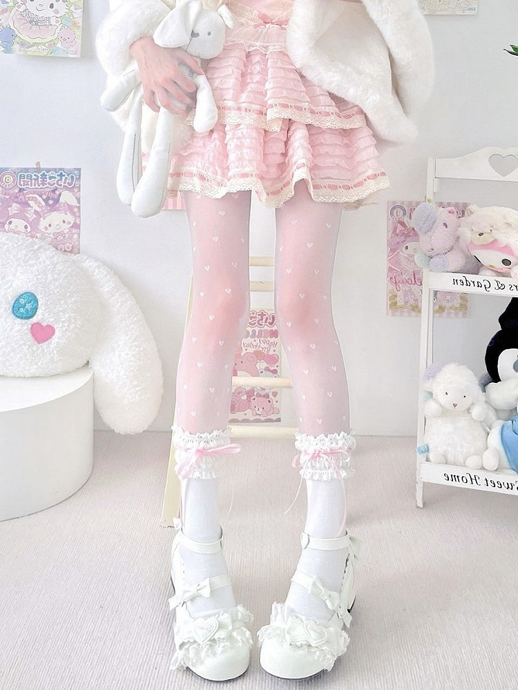 Ankle 4 Colors - Bow Socks Lace Ruffle