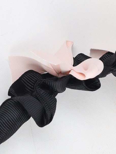 Pink Black Sweet Lolita KC Bowknot