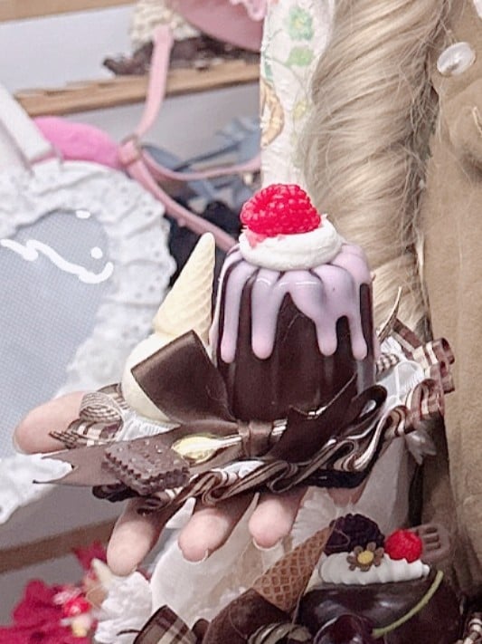 2 Color Mini Bow Pudding Cake Hat Options Sweet Lolita