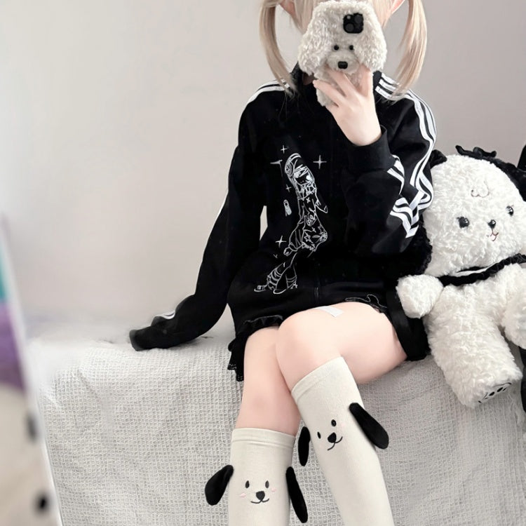 ホワイトプラッシュパピーバッグバックパック