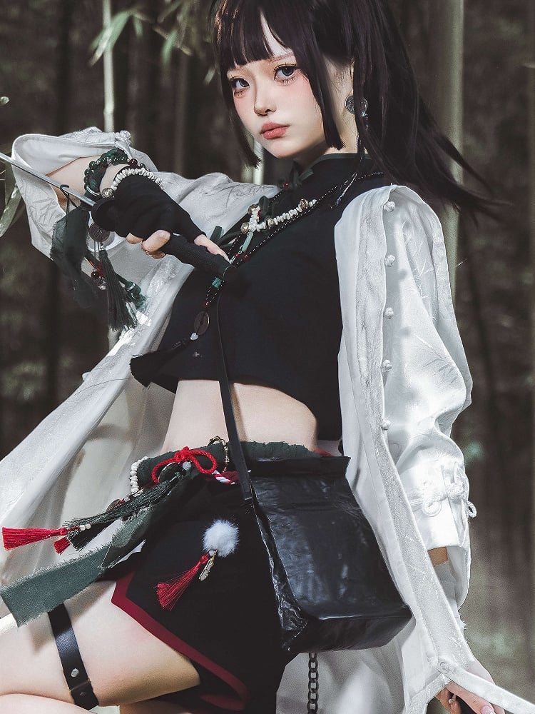 Schwarze Umhängetasche