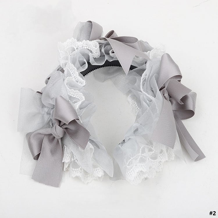 Ruffled Lolita Gray KC Bowknot