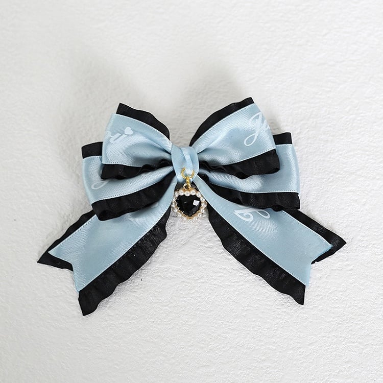 Letter Jirai Kei Bowknot Hairclip Ribbon Colors 5