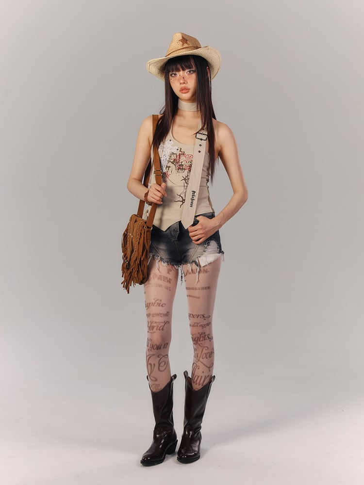 with Hem Denim Studded Distressed Black Shorts Punk Accents Raw